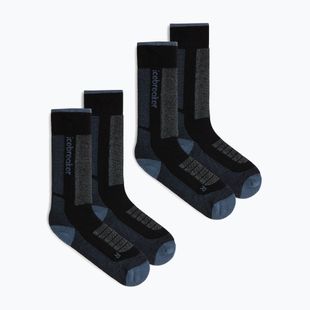 Șosete de schi pentru femei Icebreaker Merino Ski+ Medium OTC 2 Pack black/dawn/graphite