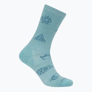 Șosete pentru femei icebreaker Merino Ultralight Crew Camp Ess hydro/topaz