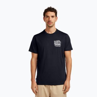 Tricou pentru bărbați icebreaker Merino 150 Tech Lite Evolving Lay Tee midnight navy