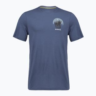 Tricou pentru bărbați Smartwool Lunar Bear Active SS Graphic Tee nightfall blue