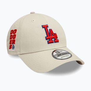 New Era Side Patch 9Forty Los Angeles Dodgers șapcă de baseball bej deschis