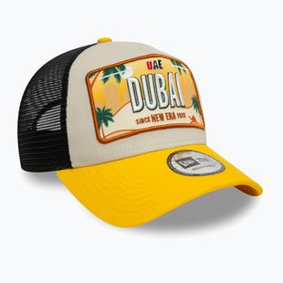 New Era Licence Plate Los Angeles Trucker șapcă de baseball bej deschis