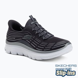 Încălțăminte pentru femei  SKECHERS Summits Plus Soft Luster charcoal/silver