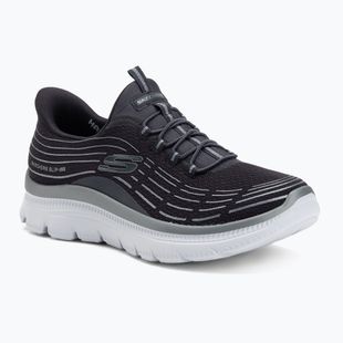 Încălțăminte pentru femei  SKECHERS Summits Plus Soft Luster charcoal/silver