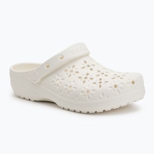 Papuci Crocs Classic Floral Cutout Clog chalk