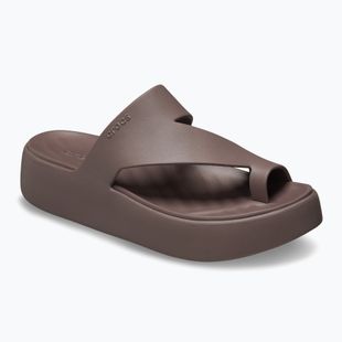 Papuci pentru femei Crocs Getaway Platform Toe Loop truffle