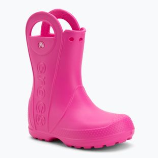 Papuci pentru copii Crocs Handle It Rain Boot Kids pink crush