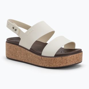 Sandale pentru femei Crocs Brooklyn Cork Low Wedge chalk