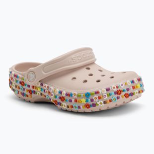 Papuci pentru copii Crocs Classic Beaded Band Clog Kids quartz