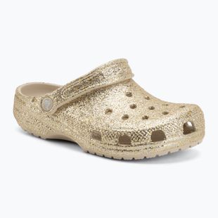 Șlapi pentru copii Crocs Classic Chunky Glitter sandstone