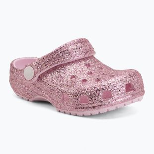 Șlapi pentru copii Crocs Classic Chunky Glitter 211940 pink milk