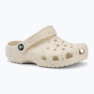 Șlapi pentru copii Crocs Classic Glow Paint Splatter summit white/multi