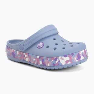 Șlapi pentru copii Crocs Crockband Glow Confetti Band blue haze/multi