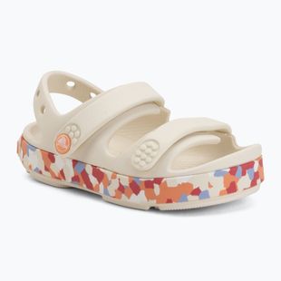 Sandale pentru copii Crocs Crocband Cruiser Glow Confetti Band summit white/guava