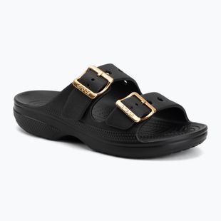 Șlapi pentru femei Crocs Saturday Metallic Buckle black