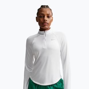 Bluză cu mânecă lungă de alergare pentru femei Nike Tempo Swoosh Run Dri-Fit 1/4-Zip white/black