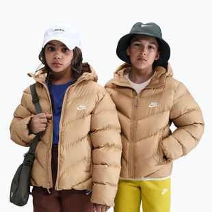 Geacă izolată pentru copii Nike Sportswear All Day Play hemp/white