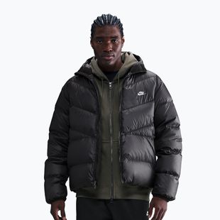 Geacă cu puf pentru bărbați Nike Windrunner black/black/white