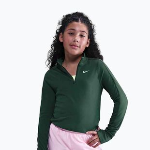 Longsleeve de antrenament pentru copii Nike Dri-Fit 1/4 Zip forest green/white