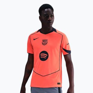 Tricou de fotbal pentru bărbați Nike FC Barcelona 2025/26 Stadium Third bright mango/midnight navy/midnight navy