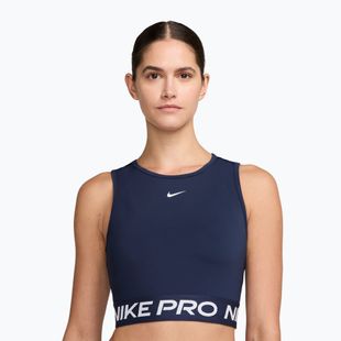 Top de antrenament pentru femei Nike Pro Dri-Fit midnight navy/white