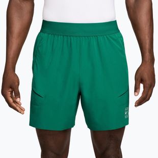 Pantaloni scurți de tenis pentru bărbați Nike Court Dri-Fit Advantage 6" malachite/white