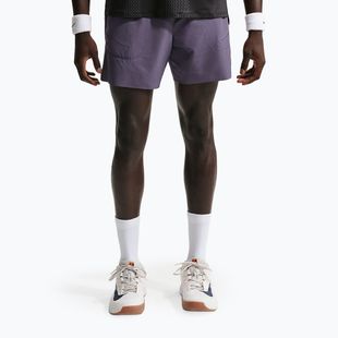 Pantaloni scurți de tenis pentru bărbați Nike Court Advantage Dri-Fit 6" dark raisin/white
