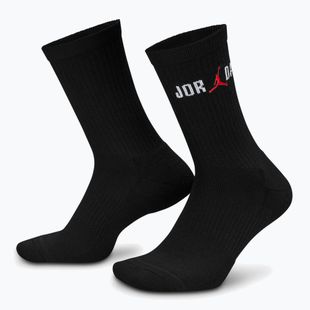 Șosete  Jordan Everyday Crew 1 pair black/white/university red
