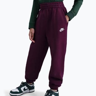 Pantaloni pentru copii Nike Sportswear Club Fleece burgundy/burgundy/white