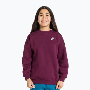 Bluză pentru copii Nike Sportswear Club Fleece burgundy/white