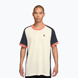 Tricou de tenis pentru bărbați Nike Court Heritage sail/dark obsidian