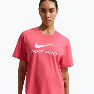 Tricou de antrenament pentru femei Nike Pro Dri-Fit Loose sea coral/white