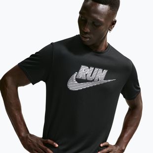 Tricou de alergare pentru bărbați Nike Miler Dri-Fit UV black/white