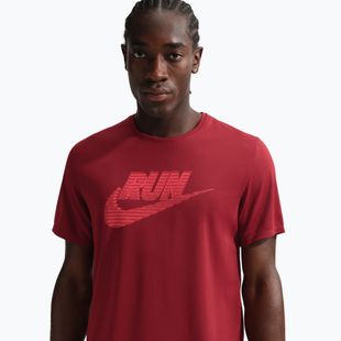 Tricou de alergare pentru bărbați Nike Miler Dri-Fit UV team crimson/light crimson