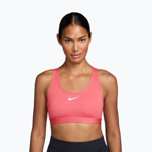Sutien de antrenament Nike Swoosh Medium Support sea coral/white