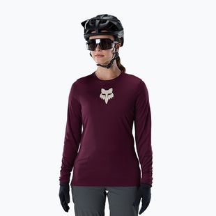 Longsleeve de ciclism pentru femei Fox Racing Ranger Fox Head LS dark maroon