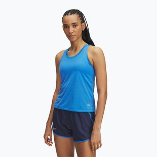 Tricou de alergare pentru femei Under Armour Launch Singlet blue atlantis/reflective