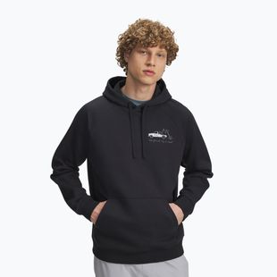 Hanorac pentru bărbați  Under Armour Rival Fleece HBR Logo Hoodie black/white