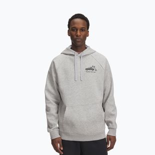 Hanorac pentru bărbați  Under Armour Rival Fleece HBR Logo Hoodie mod gray light heather/castlerock