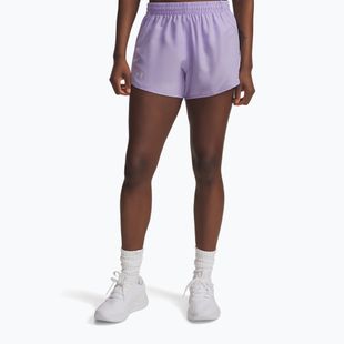 Pantaloni scurți de alergare pentru femei Under Armour Fly By 3" transparent/transparent/reflective