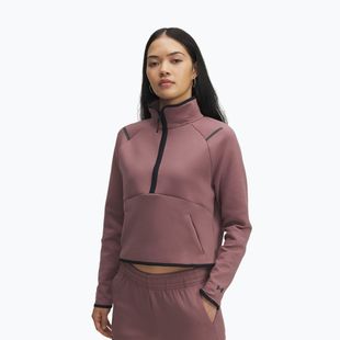 Bluză de antrenament pentru femei Under Armour Unstoppable Fleece HZ maroon mist/black