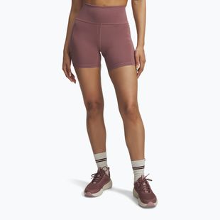 Pantaloni scurți de antrenament pentru femei Under Armour Project Rock Middie maroon mist/black