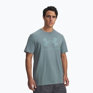 Tricou de antrenament pentru bărbați Under Armour Sportstyle Logo Update jasper blue/serpentine