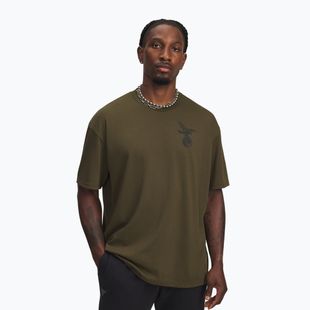 Tricou de antrenament pentru bărbați Under Armour Project Rock Q4 expedition green/black