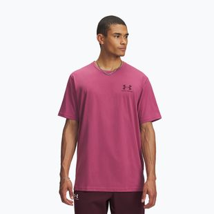 Tricou pentru bărbați  Under Armour Sportstyle Left Chest fuchsia dusk/dark maroon