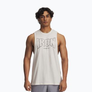 Tricou de antrenament pentru bărbați Under Armour Project Rock stone/black