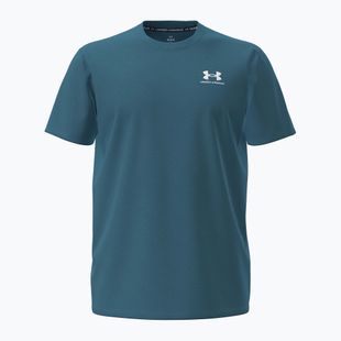 Tricou pentru bărbați Under Armour Logo Emb Heavyweight boundless blue/white