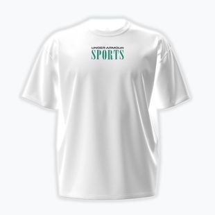 Tricou de antrenament pentru bărbați Under Armour Heavyweight Sports White/Midnight Navy