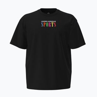 Tricou de antrenament pentru bărbați Under Armour Heavyweight Sports Ultimate Black/White