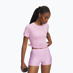 Tricou de antrenament pentru femei Under Armour Tech Twist pink dawn/white